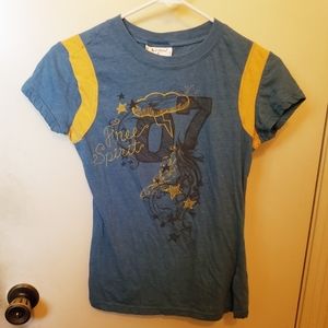 Blue & Gold Jersey Style Fitted Tee